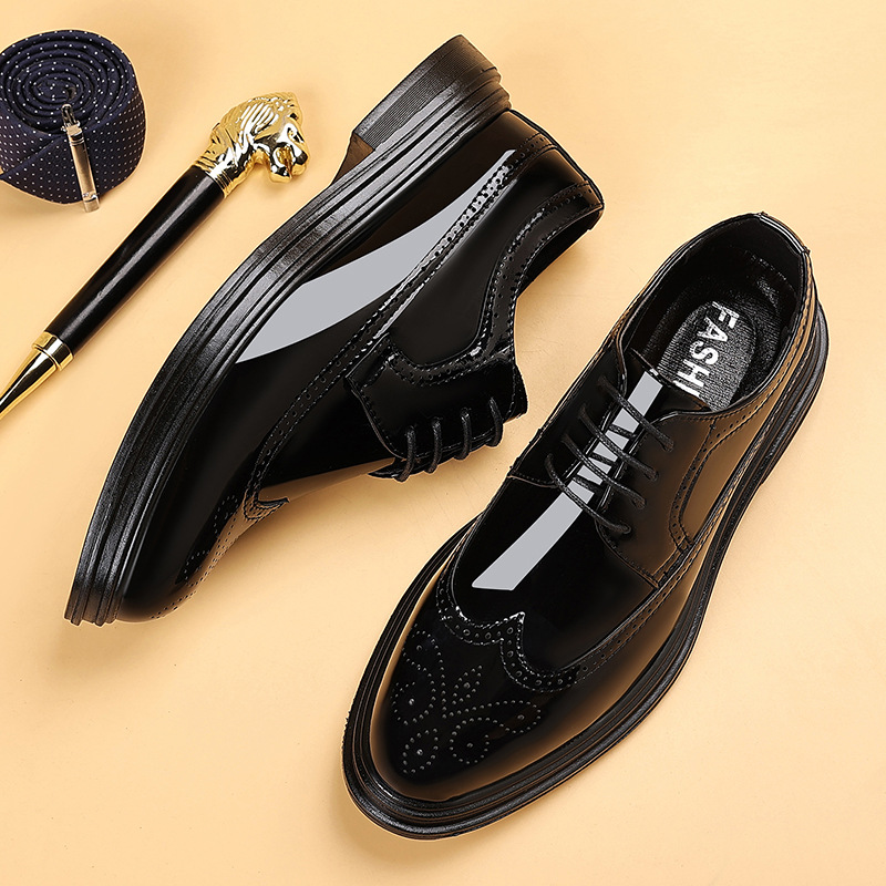 Men Shoes For Wedding - Chaussures habillées en cuir verni pour