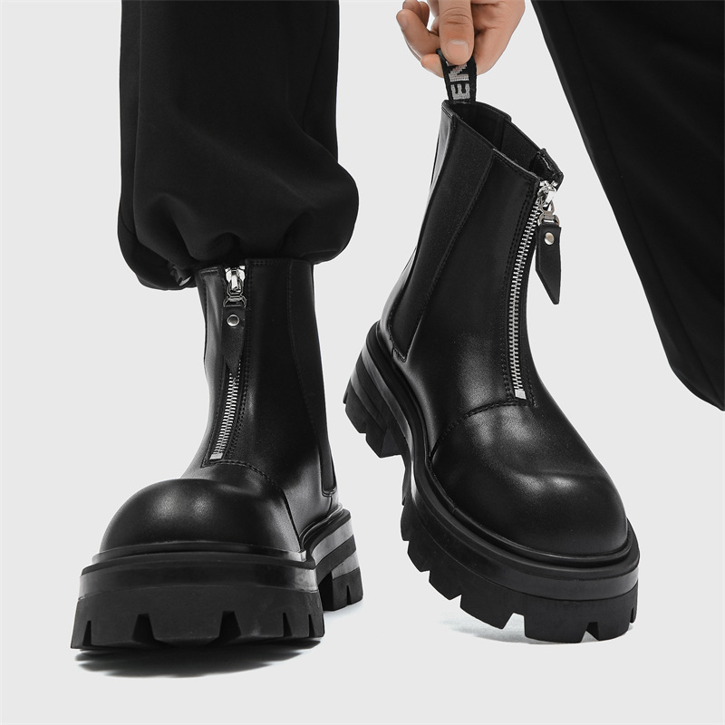 Men'S Shoes Business Casual - Chaussures pour hommes mode plate-forme botte