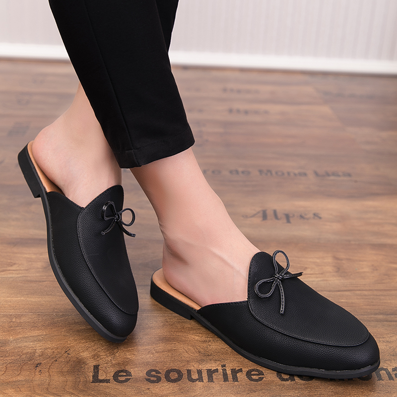 Men'S Shoes Business Casual - Mules en cuir pour hommes, confortables