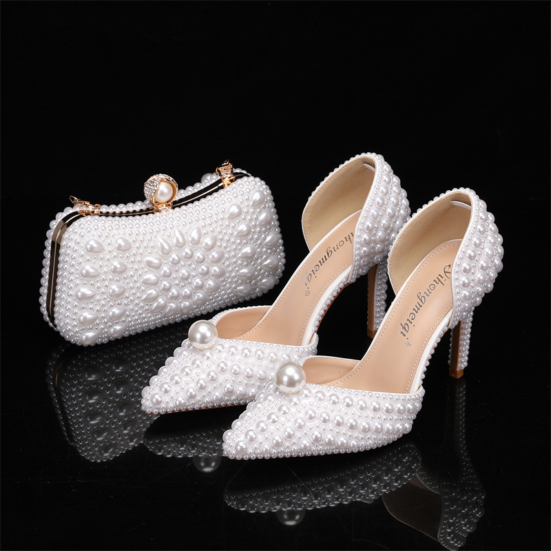 Men Shoes For Wedding - Ensemble sac et chaussures pour femmes,