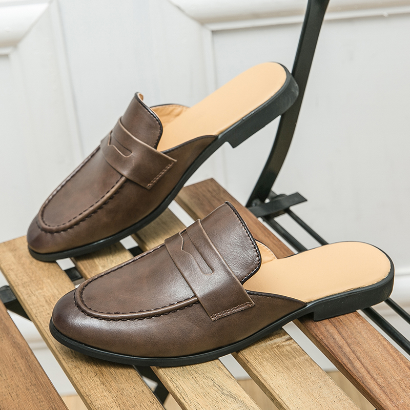 Men'S Shoes Business Casual - Chaussures en cuir à demi-talon pour