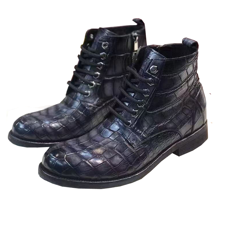 Men Shoes For Wedding - Nouvelles bottes en cuir de crocodile