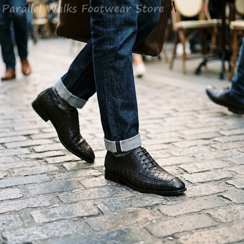 Men Shoes For Wedding - Chaussures Oxford pour hommes en cuir