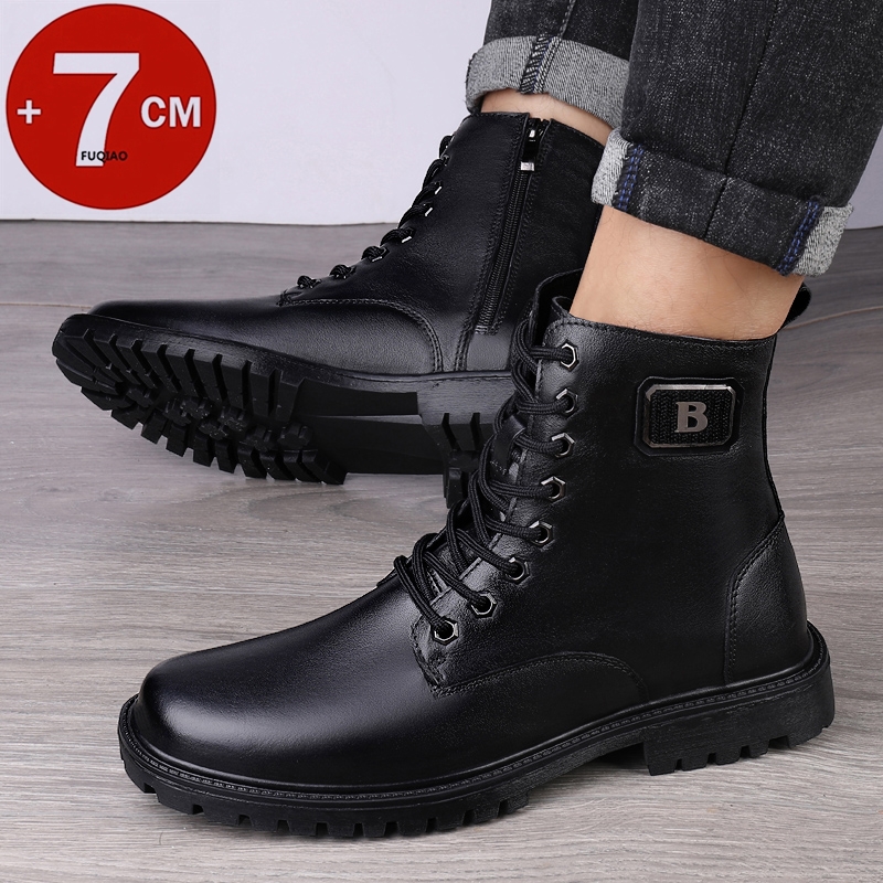 Bottines rehaussantes en cuir  - Men'S Shoes Business Casual avis et prix