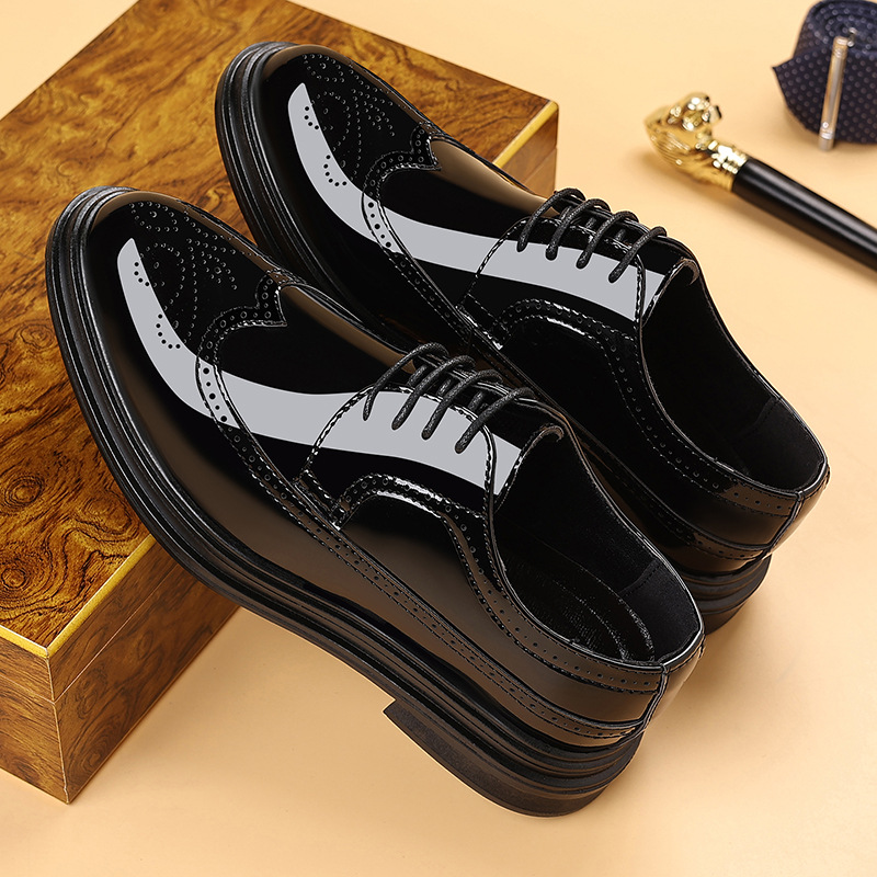 Chaussures habillées en cuir v - Men Shoes For Wedding avis et prix