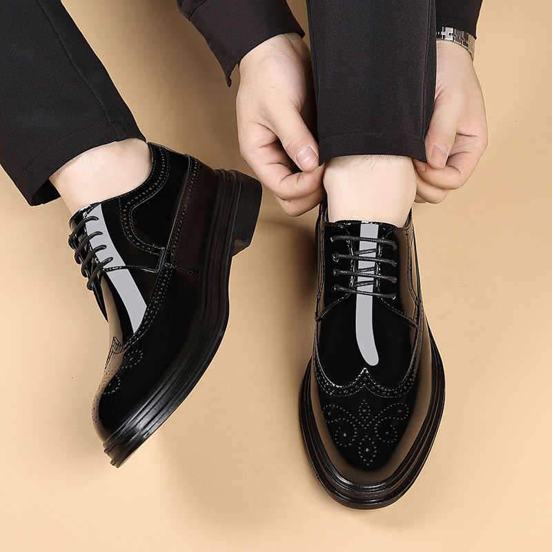 Chaussures habillées en cuir v - Men Shoes For Wedding avis et prix