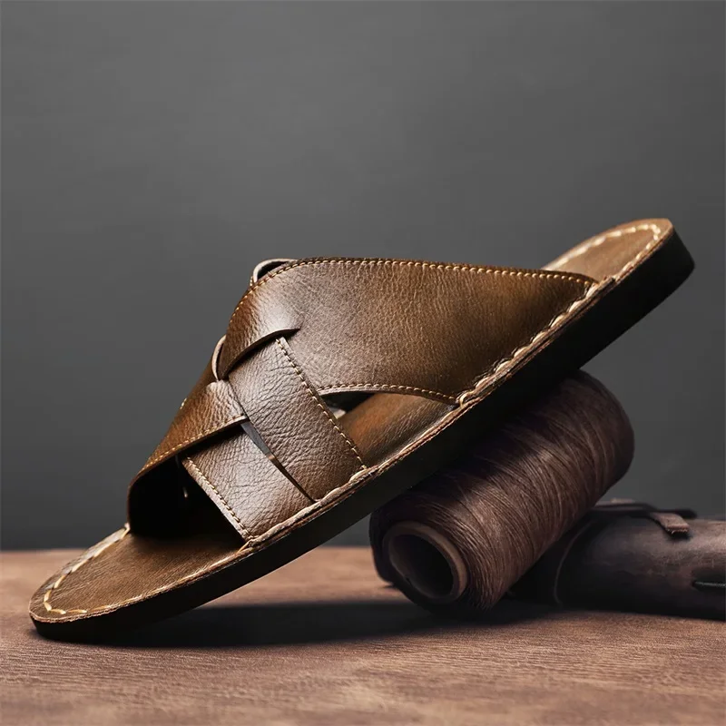 Sandales décontractées en cuir - Men'S Shoes Business Casual avis et prix