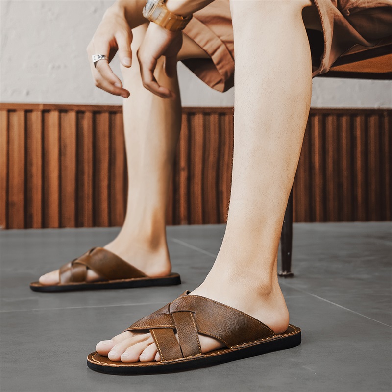 Sandales décontractées en cuir - Men'S Shoes Business Casual avis et prix