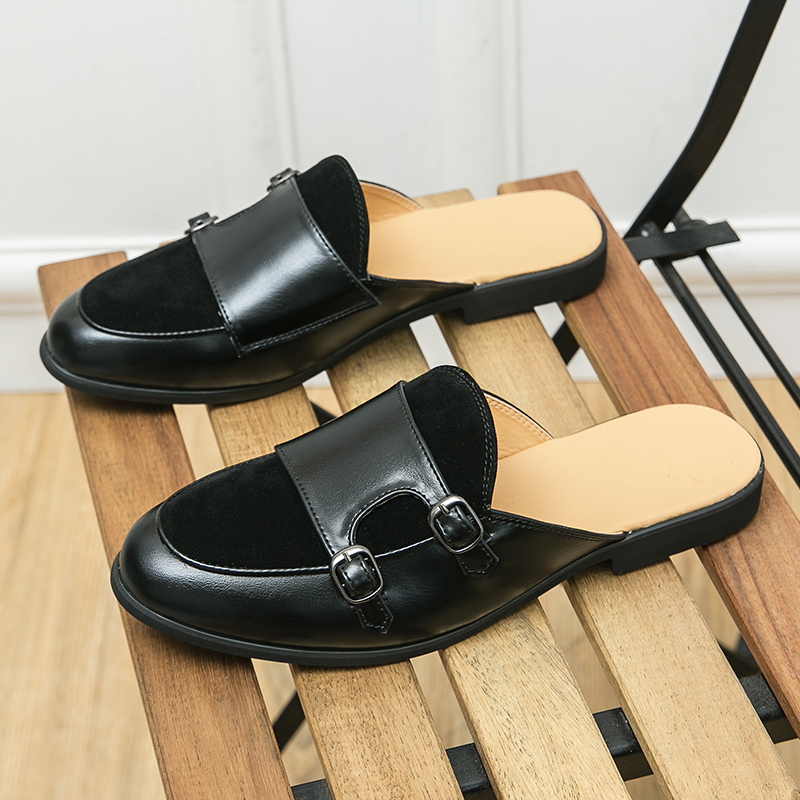Chaussures en cuir à demi-talo - Men'S Shoes Business Casual avis et prix