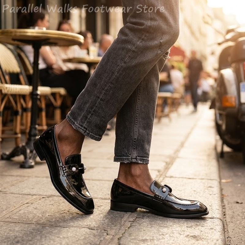 Mocassins pour hommes noirs en - Men Shoes For Wedding avis et prix