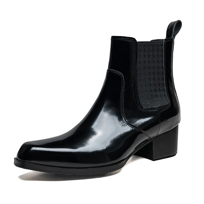 Bottines de luxe en cuir verni - Men Shoes For Wedding avis et prix