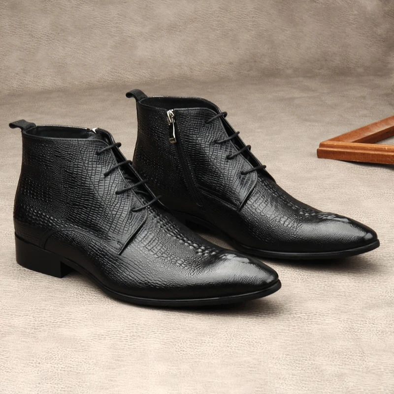 Bottes de luxe en cuir véritab - Men Shoes For Wedding avis et prix